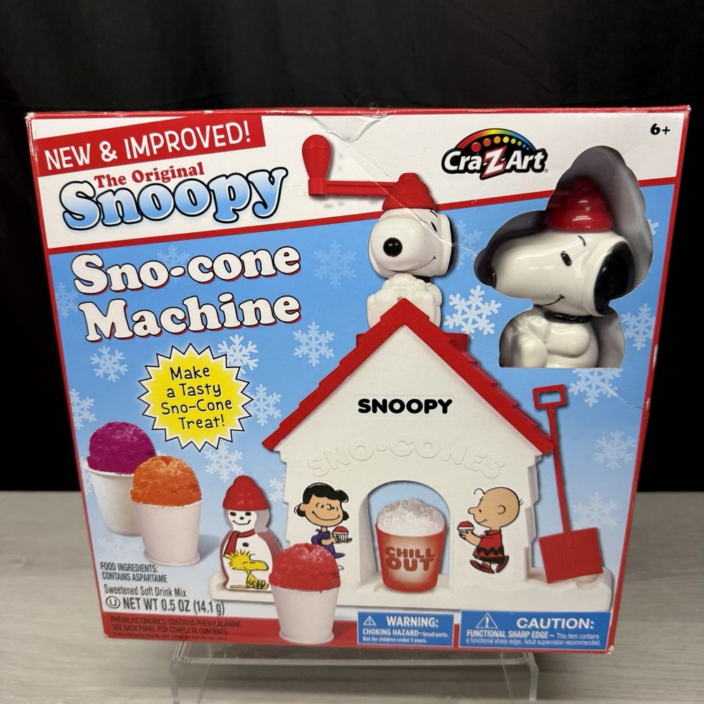 Cra-Z-Art Peanuts Snoopy Sno-Cone Machine Snow Cone Maker NIB 182608